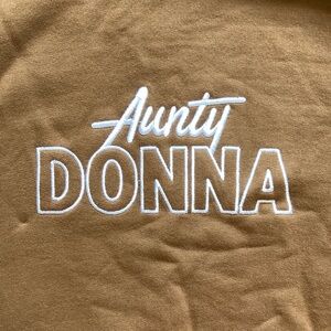 Aunty Donna Garment-Died Mocha Brown Hoodie Small